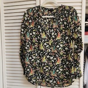 J. Crew Multicolor Floral Blouse